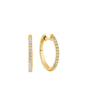 0.15ct TW Diamond Hoop Earrings in 9ct Yellow Gold