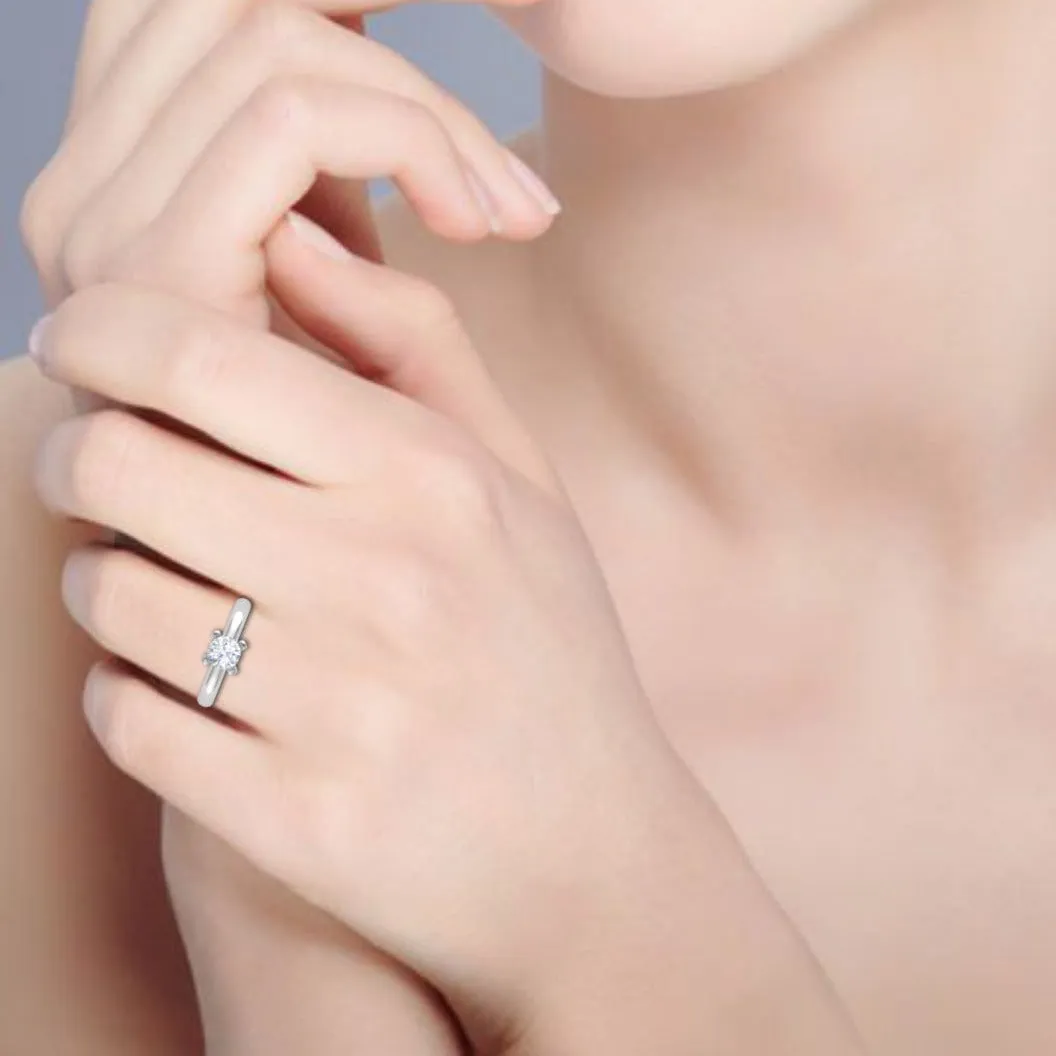 0.20 cts Solitaire Platinum Ring JL PT RS RD 172
