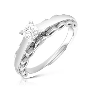 0.20cts. Solitiare Diamond Platinum Engagement Ring for Women JL PT R-72