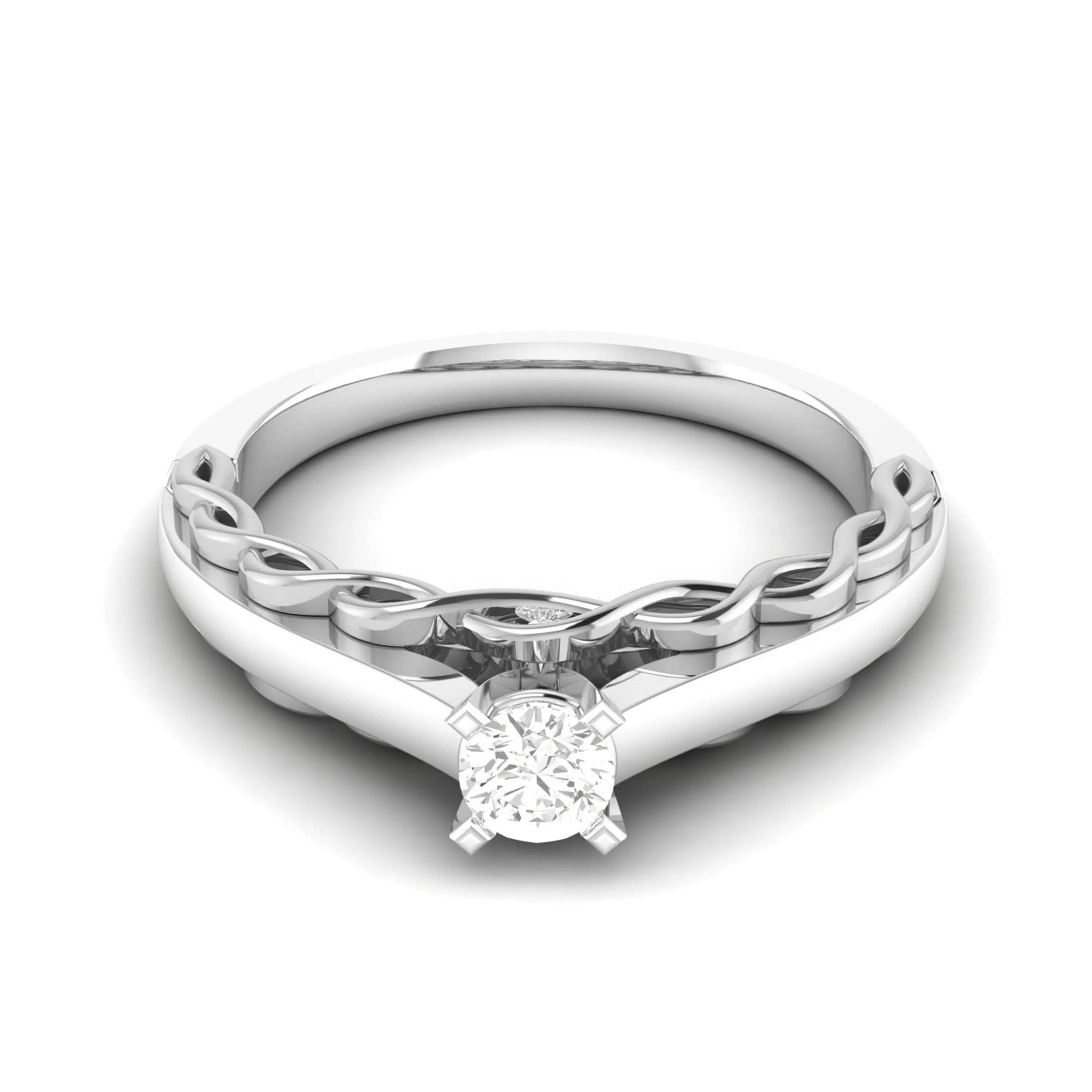 0.20cts. Solitiare Diamond Platinum Engagement Ring for Women JL PT R-72