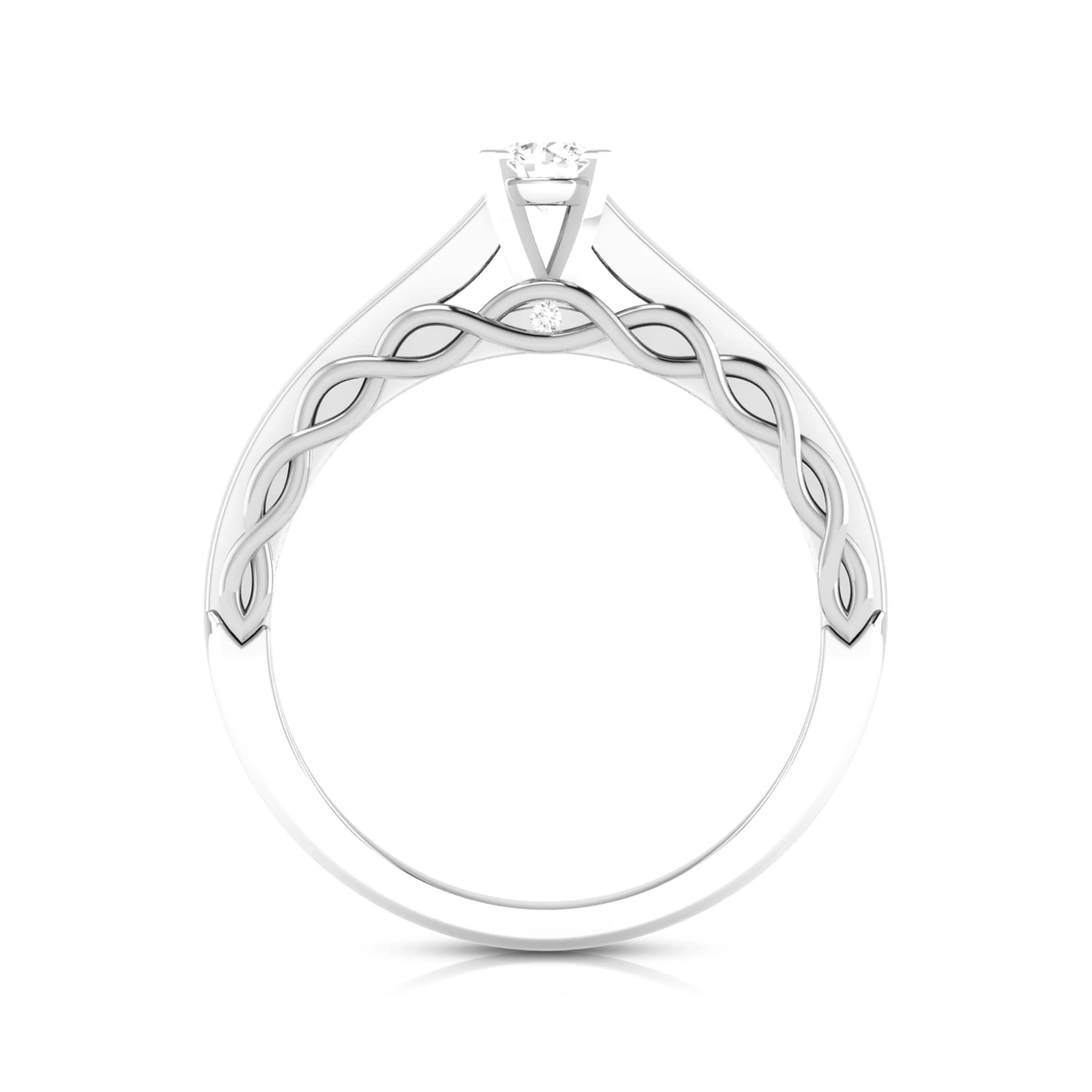0.20cts. Solitiare Diamond Platinum Engagement Ring for Women JL PT R-72