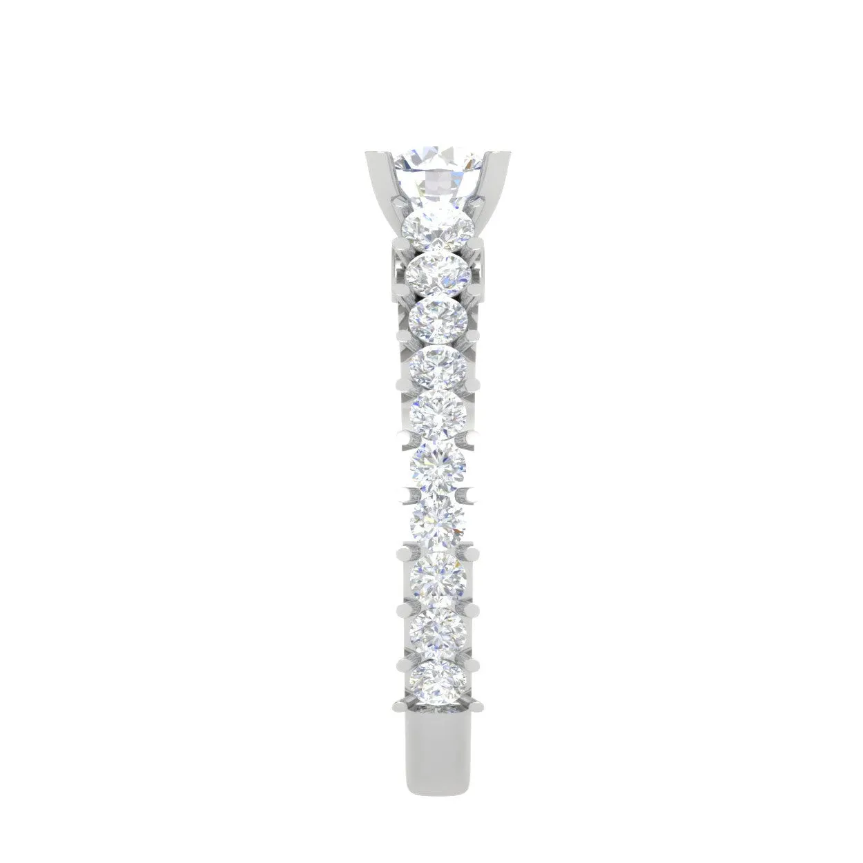 0.25 cts Solitaire Diamond Split Shank Platinum Ring for Women JL PT RV RD 129