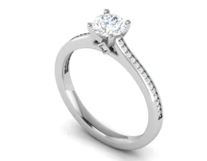 0.30 cts Pointer Solitaire Platinum Ring JL PT RC AS 229
