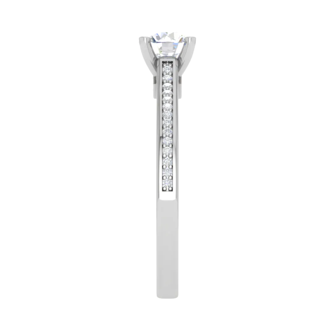 0.30 cts Pointer Solitaire Platinum Ring JL PT RC AS 229