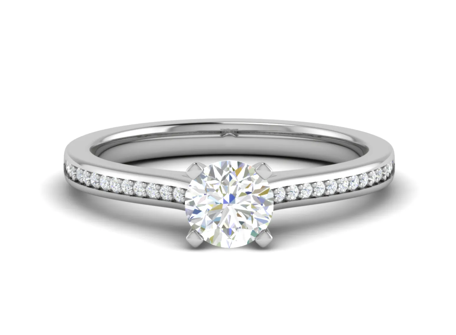 0.30 cts Pointer Solitaire Platinum Ring JL PT RC AS 229