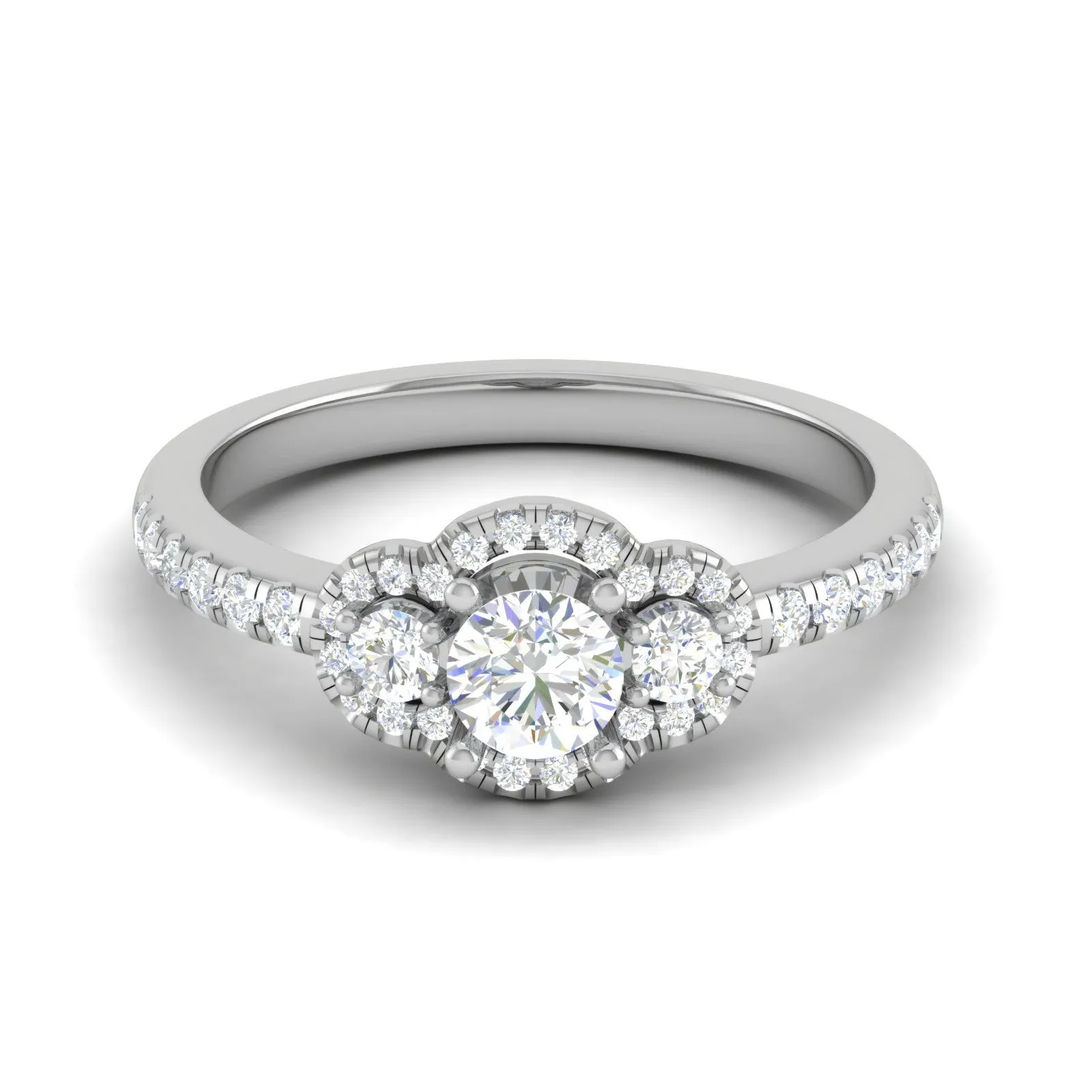 0.30 cts Solitaire Diamond Shank Platinum Ring JL PT RP RD 116