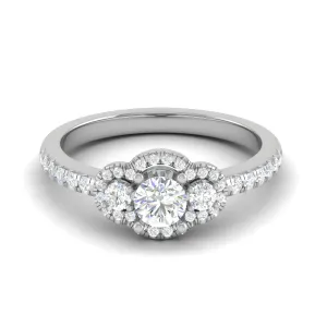 0.30 cts Solitaire Diamond Shank Platinum Ring JL PT RP RD 116