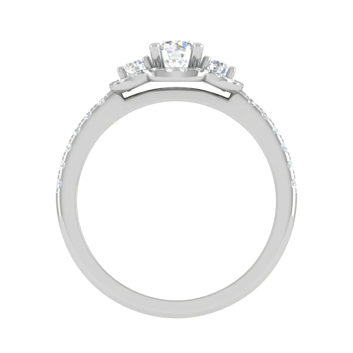 0.30 cts Solitaire Diamond Shank Platinum Ring JL PT RP RD 116