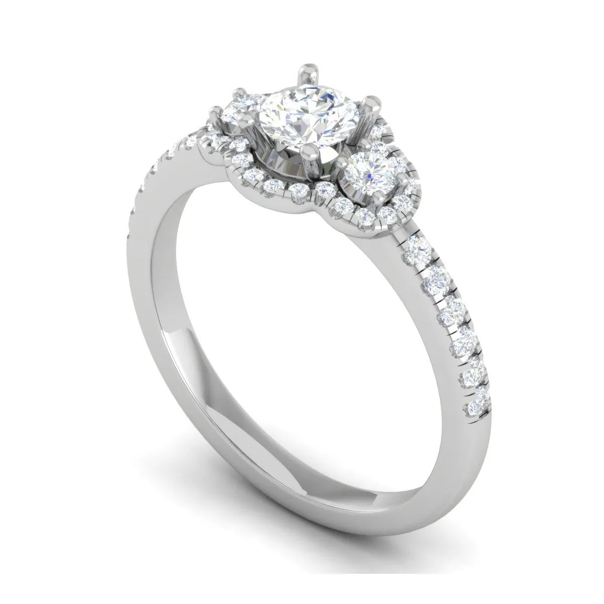 0.30 cts Solitaire Diamond Shank Platinum Ring JL PT RP RD 116