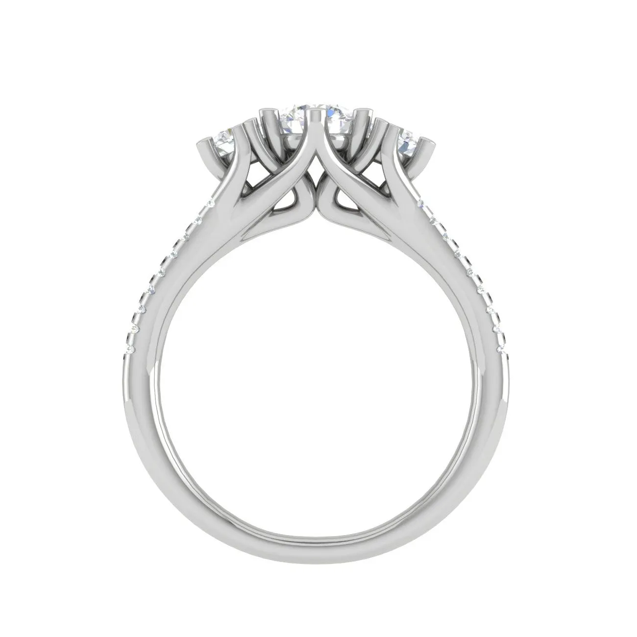 0.30 cts Solitaire Diamond Split Shank Platinum Ring JL PT MHD274