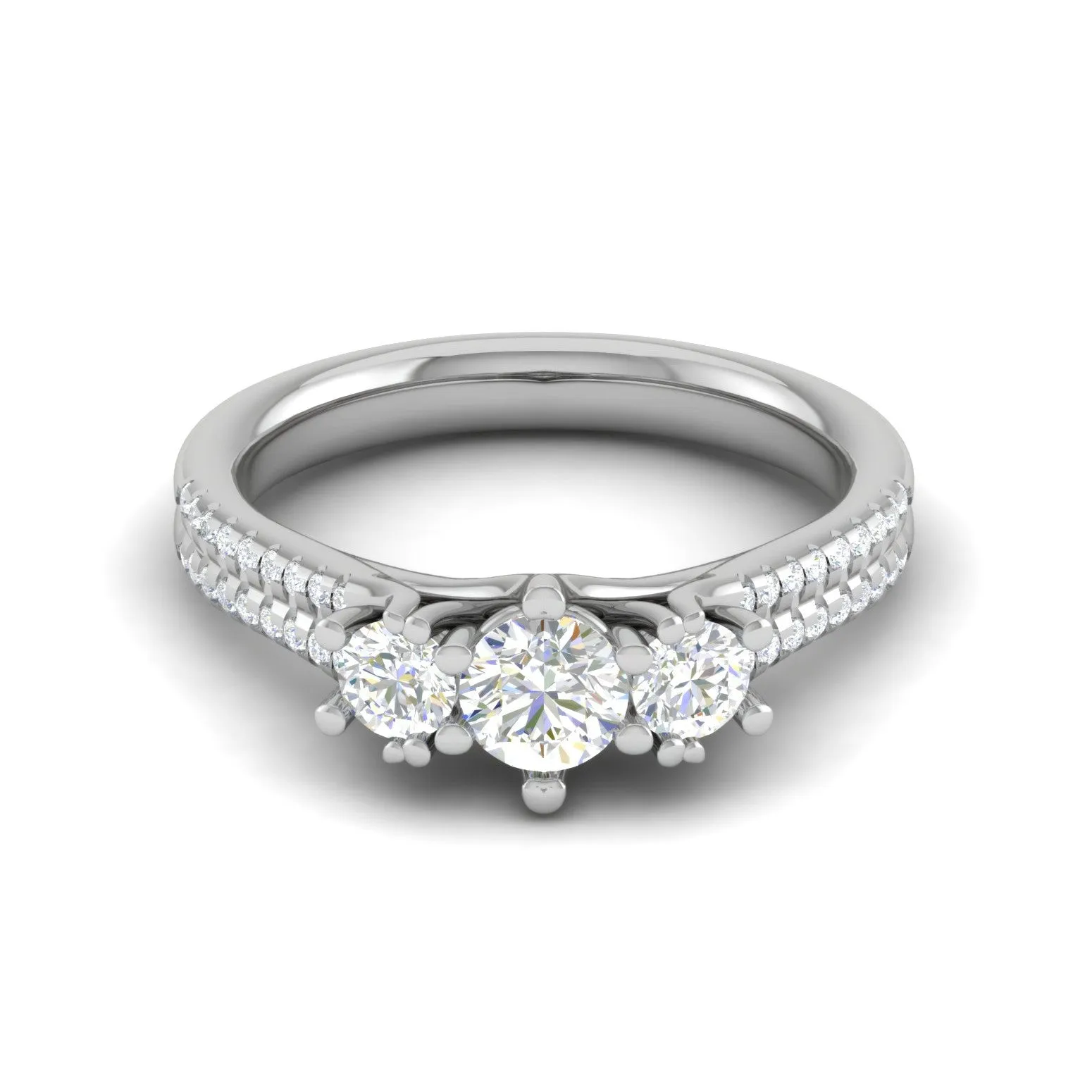 0.30 cts Solitaire Diamond Split Shank Platinum Ring JL PT MHD274