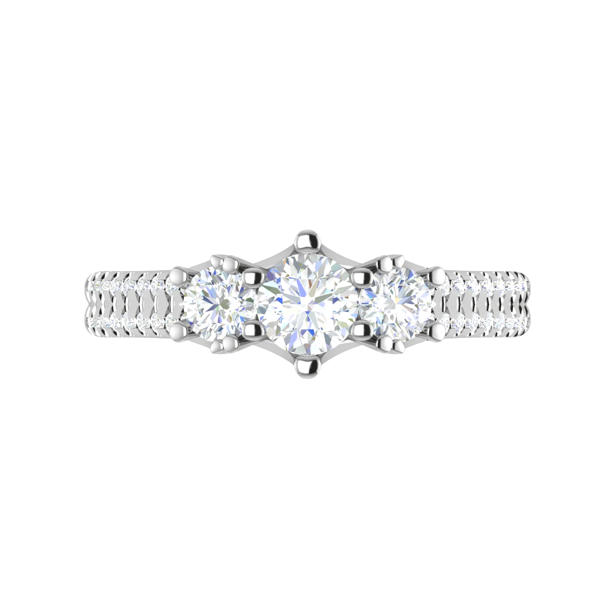 0.30 cts Solitaire Diamond Split Shank Platinum Ring JL PT MHD274