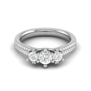 0.30 cts Solitaire Diamond Split Shank Platinum Ring JL PT MHD274