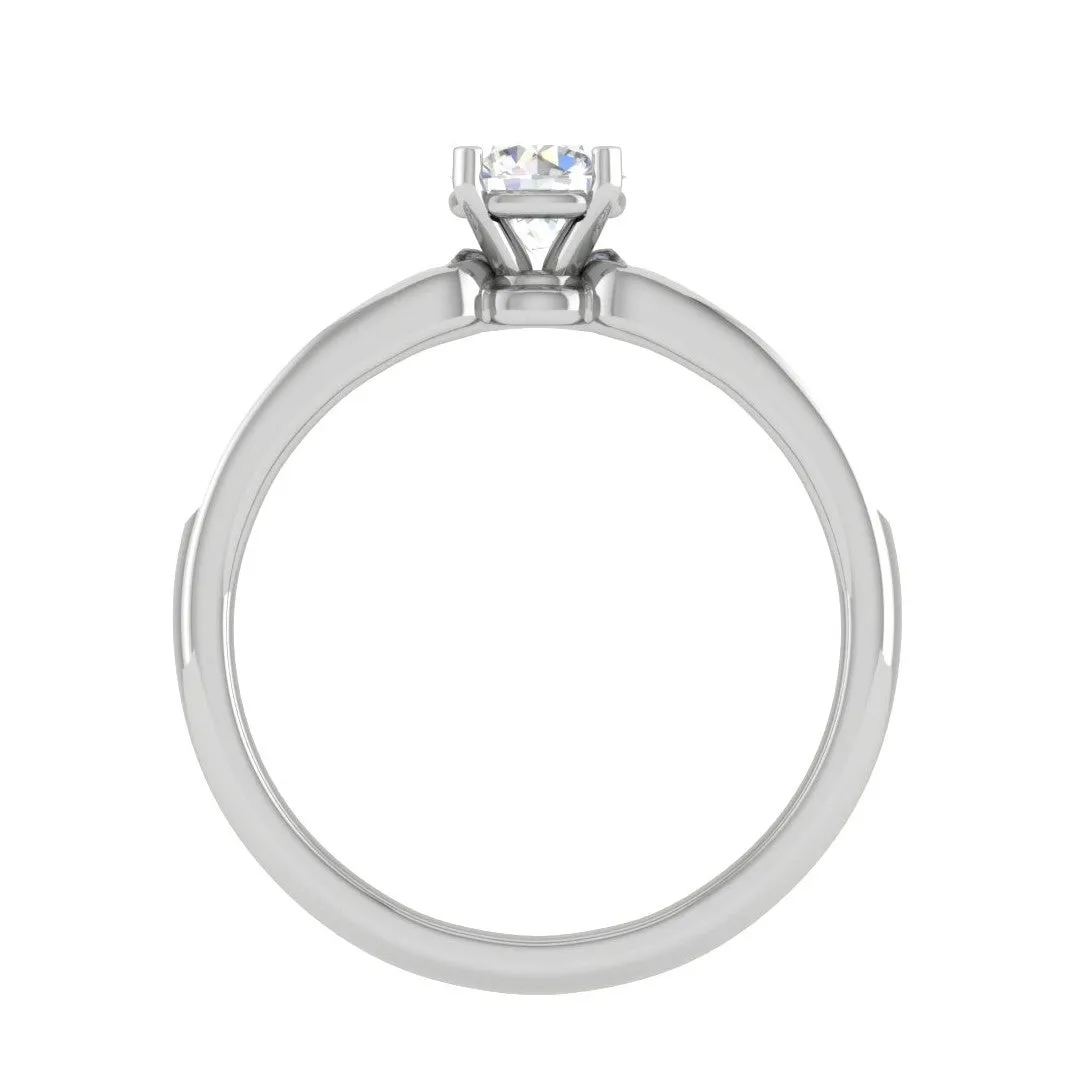 0.30 cts Solitaire Diamond Split Shank Platinum Ring JL PT RP RD 109