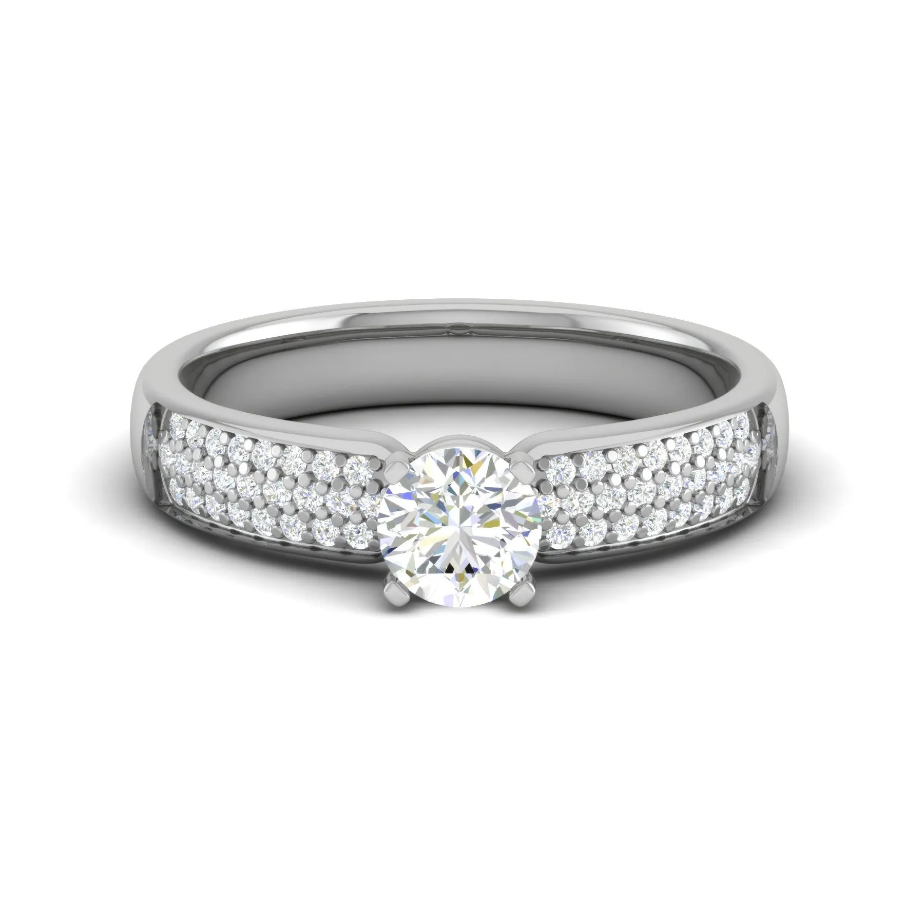 0.30 cts Solitaire Diamond Split Shank Platinum Ring JL PT RP RD 109
