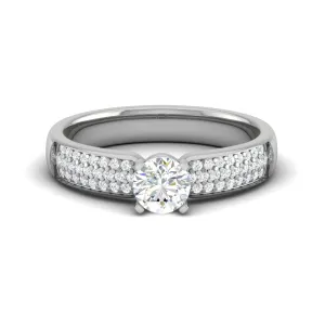 0.30 cts Solitaire Diamond Split Shank Platinum Ring JL PT RP RD 109