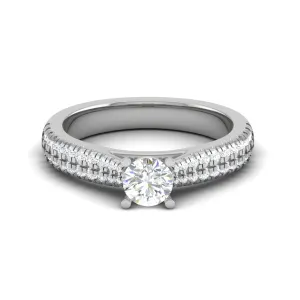 0.30 cts Solitaire Diamond Split Shank Platinum Ring JL PT RP RD 147