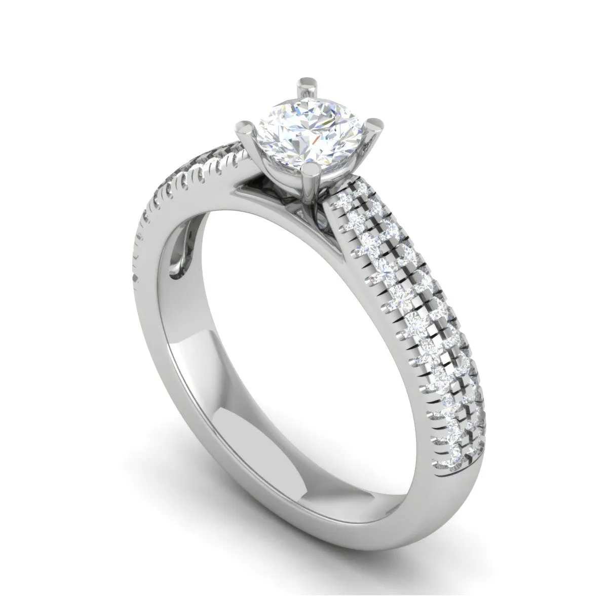 0.30 cts Solitaire Diamond Split Shank Platinum Ring JL PT RP RD 147