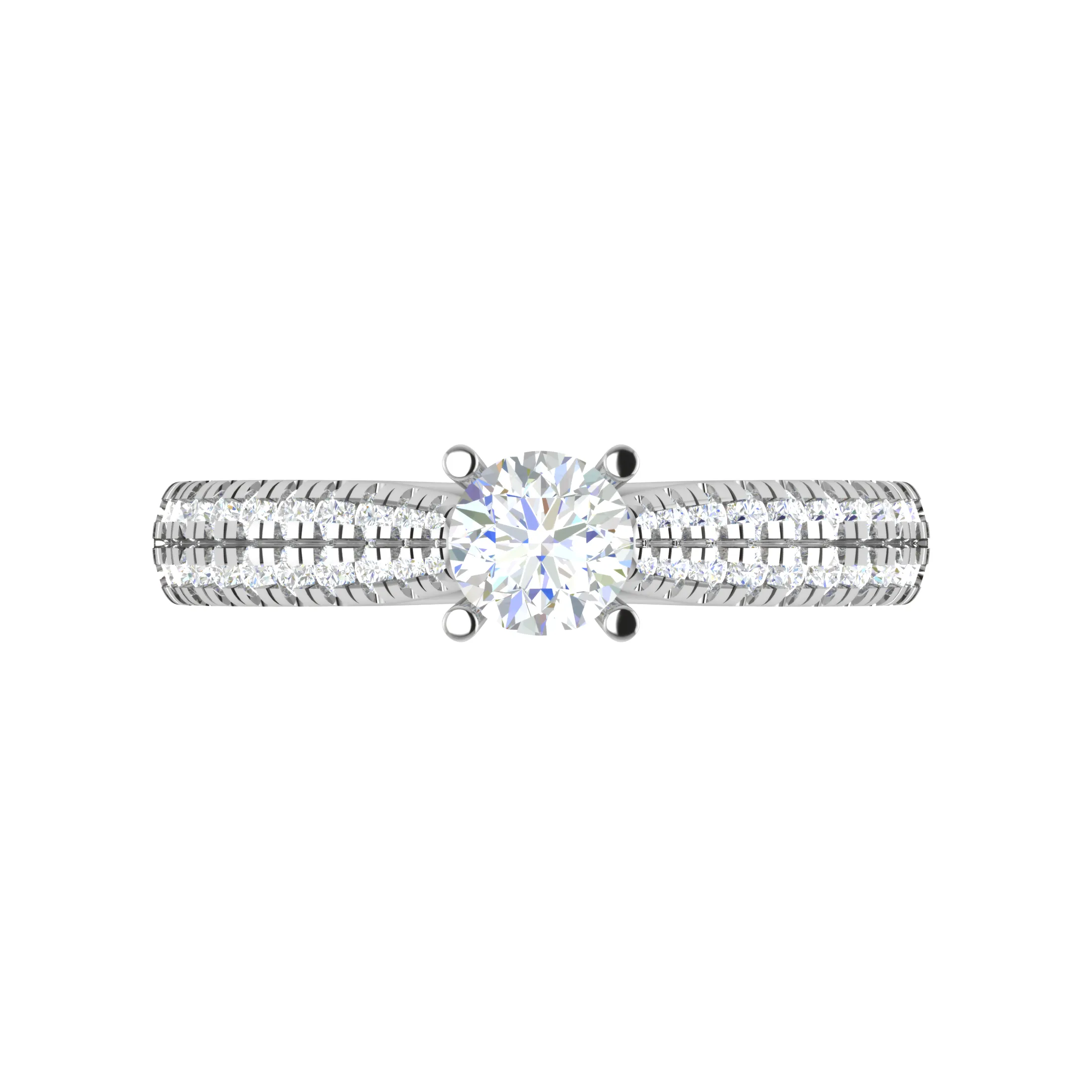 0.30 cts Solitaire Diamond Split Shank Platinum Ring JL PT RP RD 147