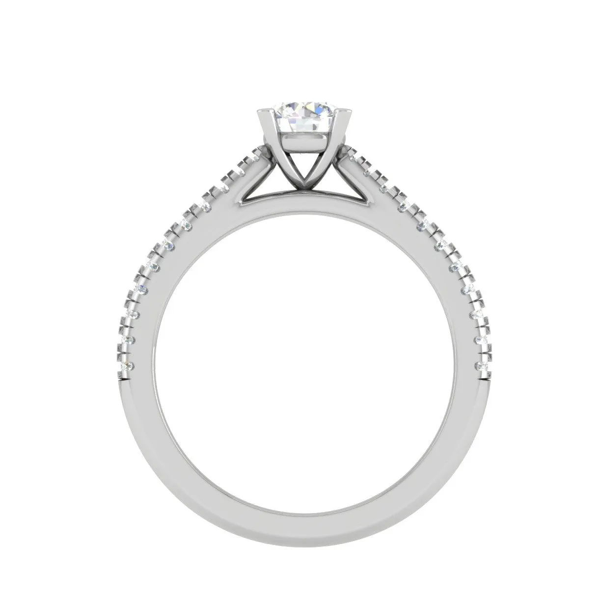 0.30 cts Solitaire Diamond Split Shank Platinum Ring JL PT RP RD 147