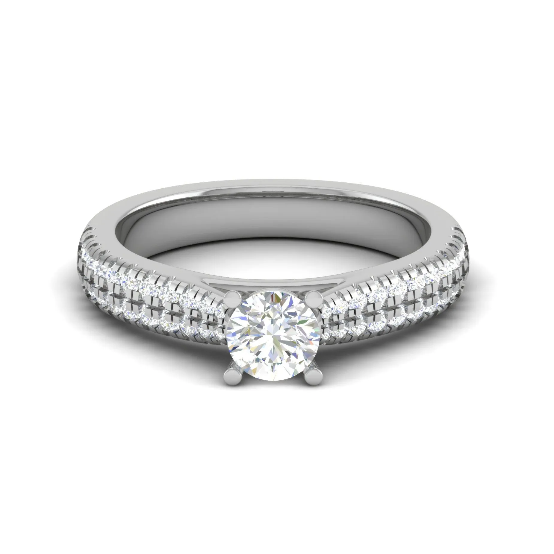 0.30 cts Solitaire Diamond Split Shank Platinum Ring JL PT RP RD 147