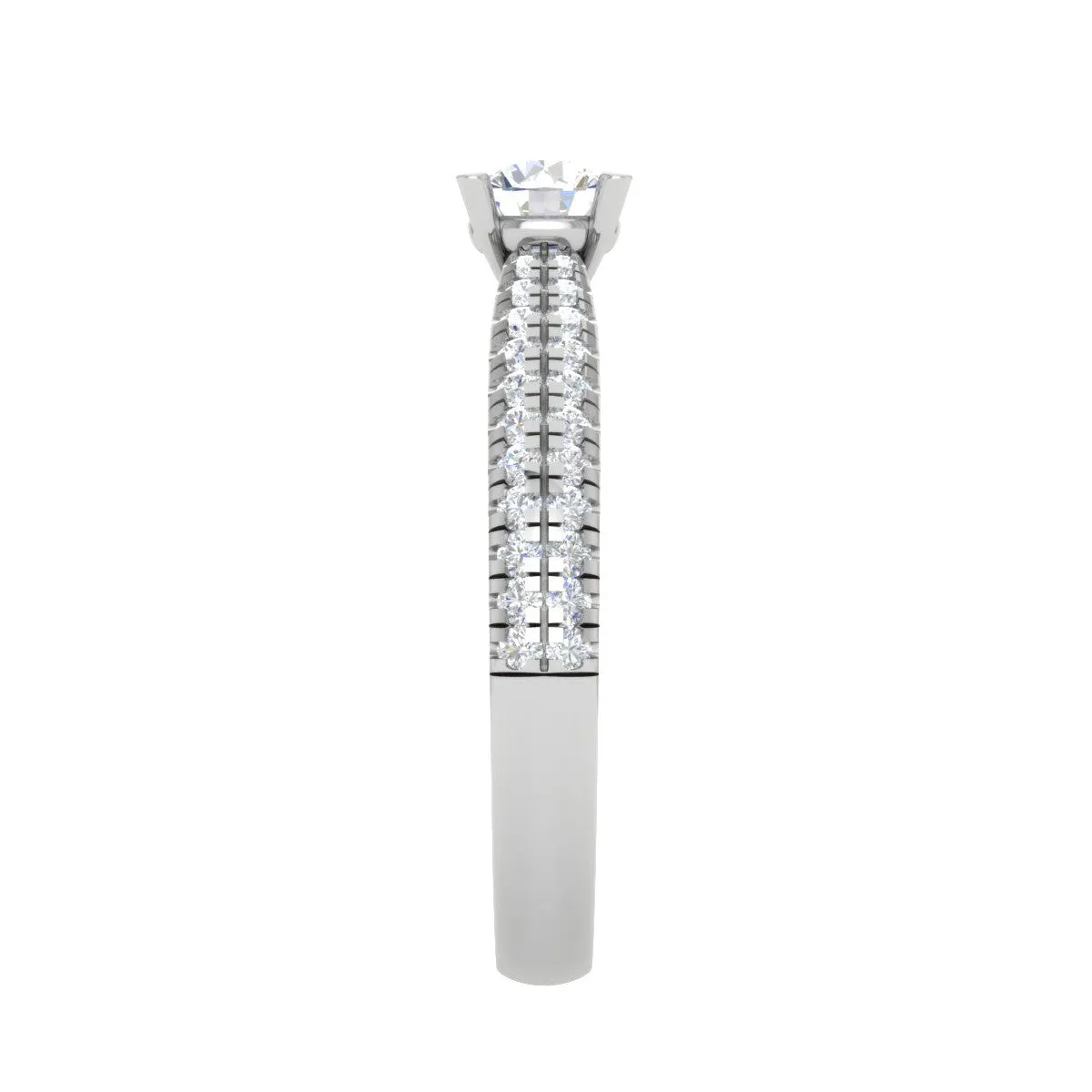 0.30 cts Solitaire Diamond Split Shank Platinum Ring JL PT RP RD 147