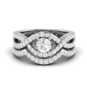 0.30 cts Solitaire Diamond Twisted Shank Platinum Ring JL PT RV RD 158