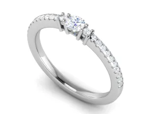 0.30 cts Solitaire Platinum Diamond Ring JL PT R3 RD 177