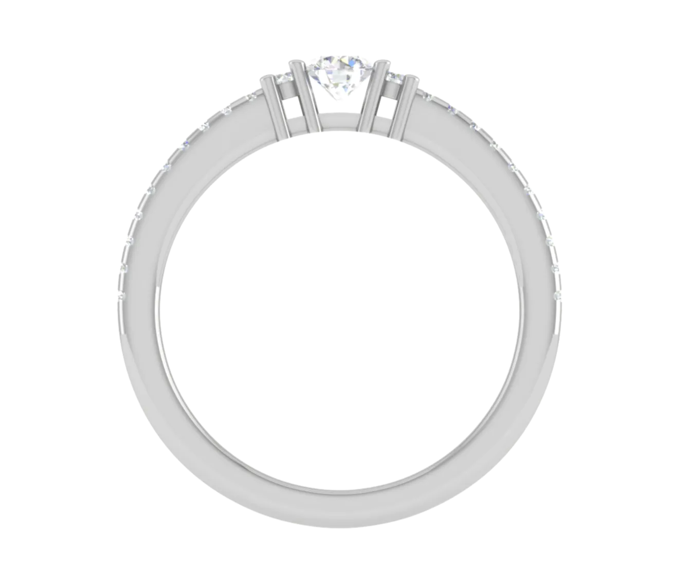 0.30 cts Solitaire Platinum Diamond Ring JL PT R3 RD 177