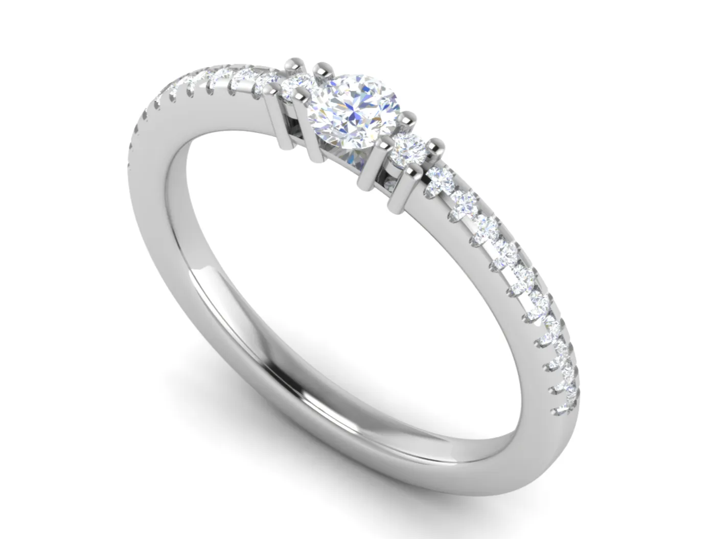 0.30 cts Solitaire Platinum Diamond Ring JL PT R3 RD 177