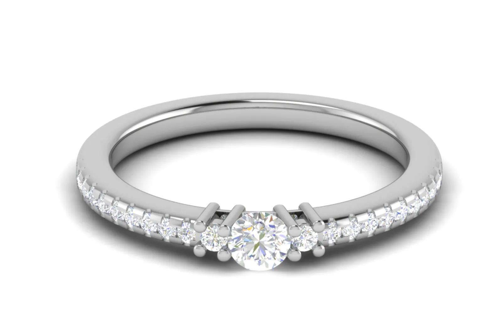 0.30 cts Solitaire Platinum Diamond Ring JL PT R3 RD 177