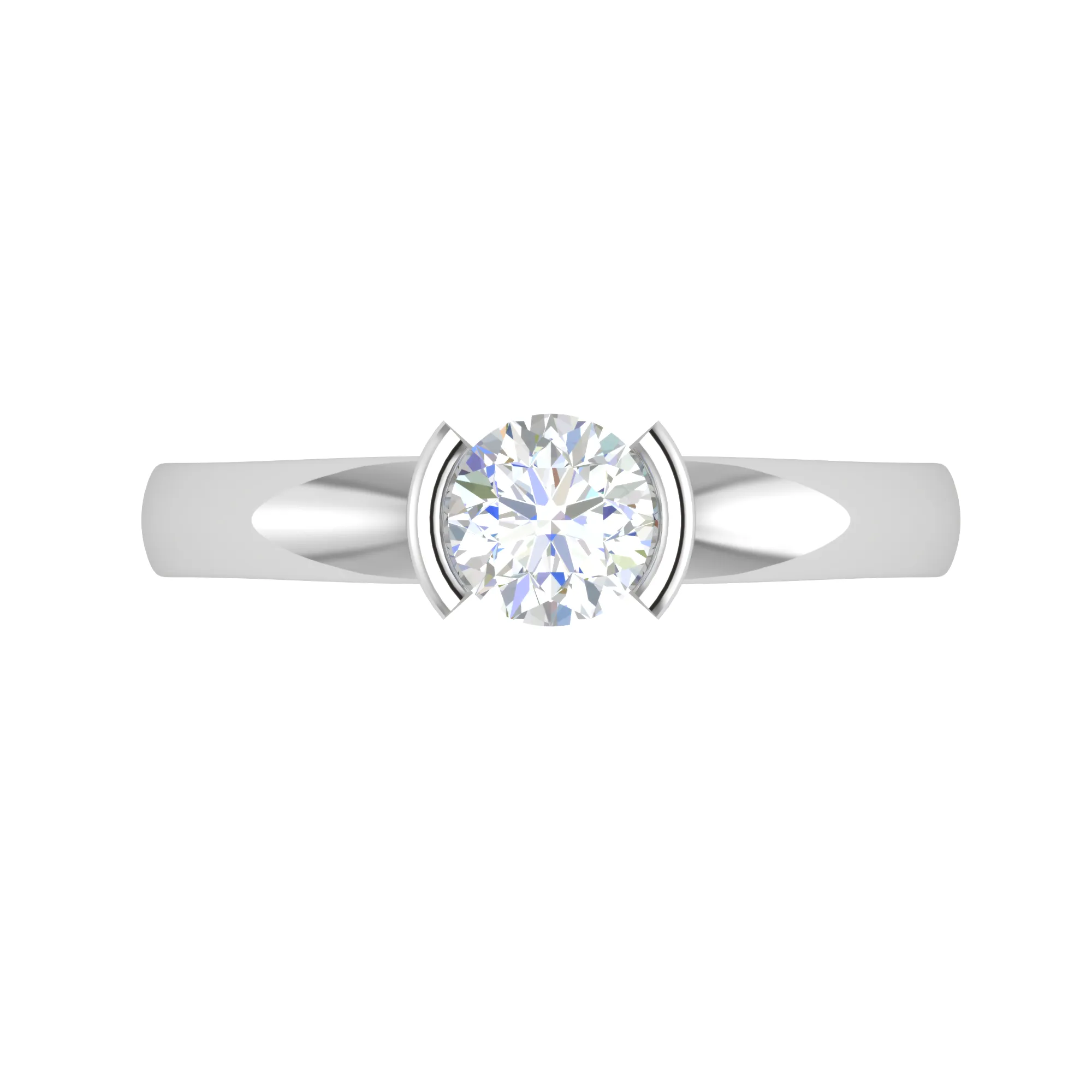 0.30 cts Solitaire Platinum Ring JL PT RS RD 155