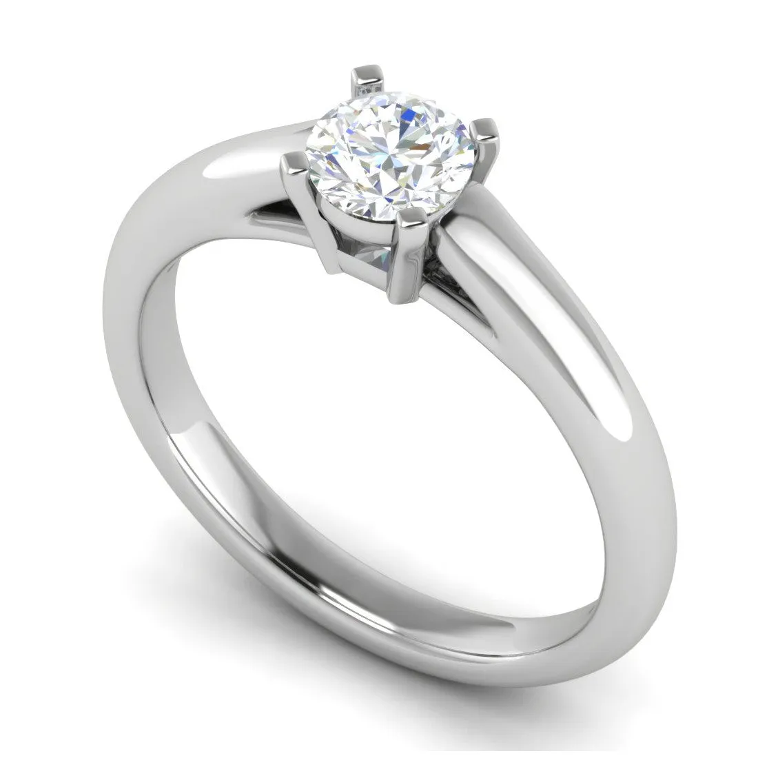 0.30 cts Solitaire Platinum Ring JL PT RS RD 179