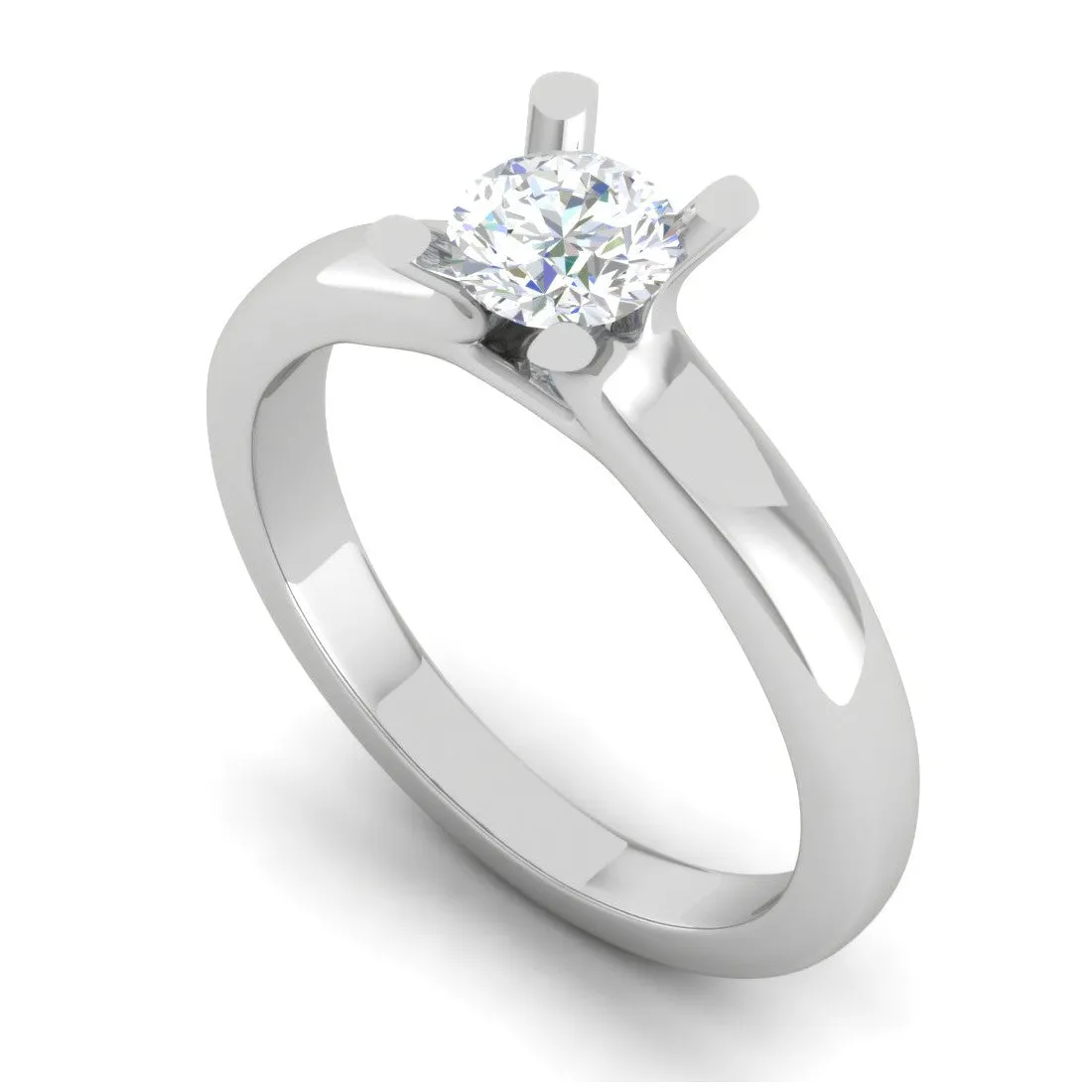 0.30 cts Solitaire Platinum Ring JL PT RS RD 188