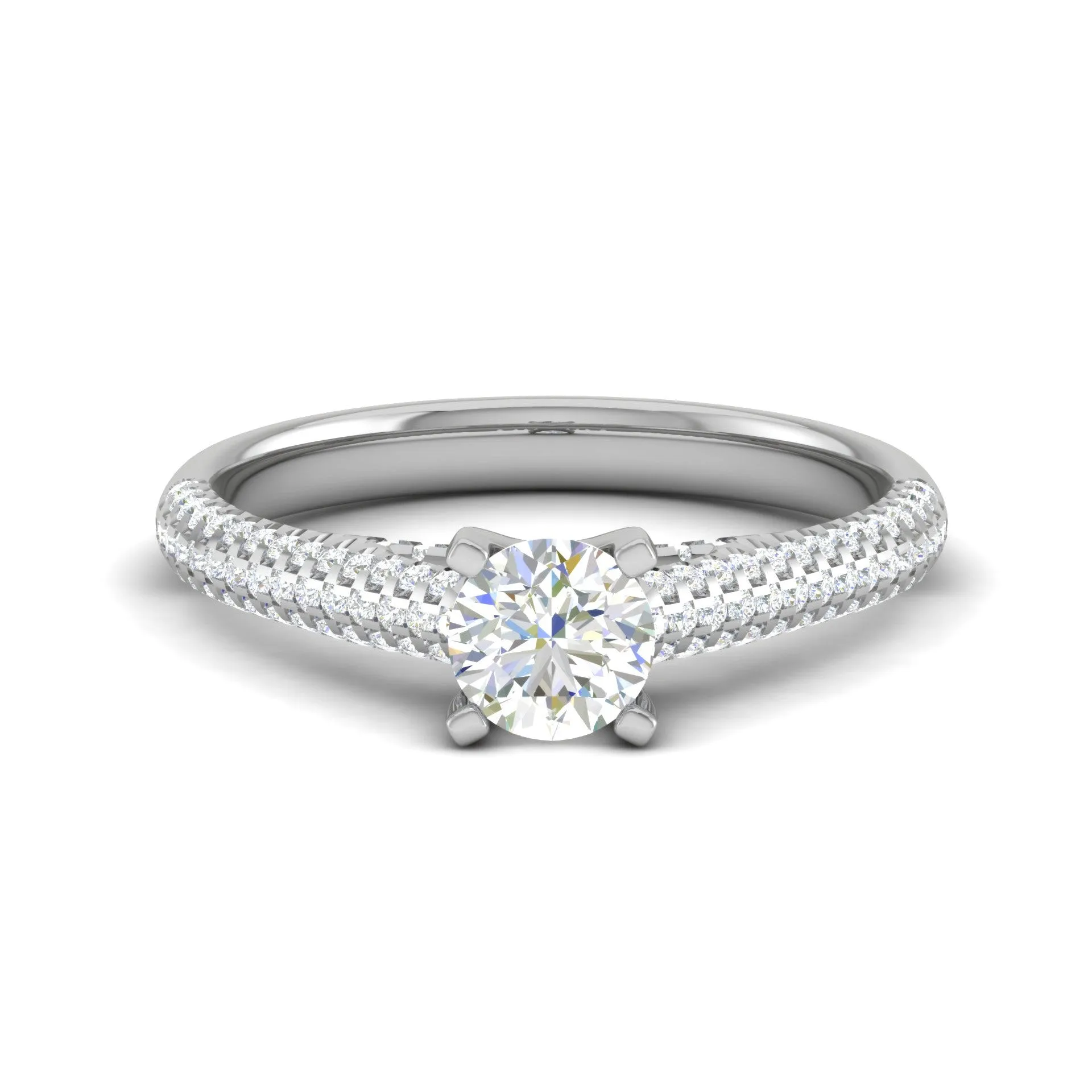 0.30 cts Solitaire Split Shank Diamond Platinum Ring JL PT RP RD 189