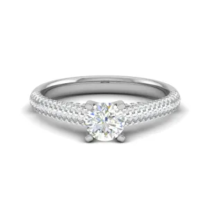 0.30 cts Solitaire Split Shank Diamond Platinum Ring JL PT RP RD 189