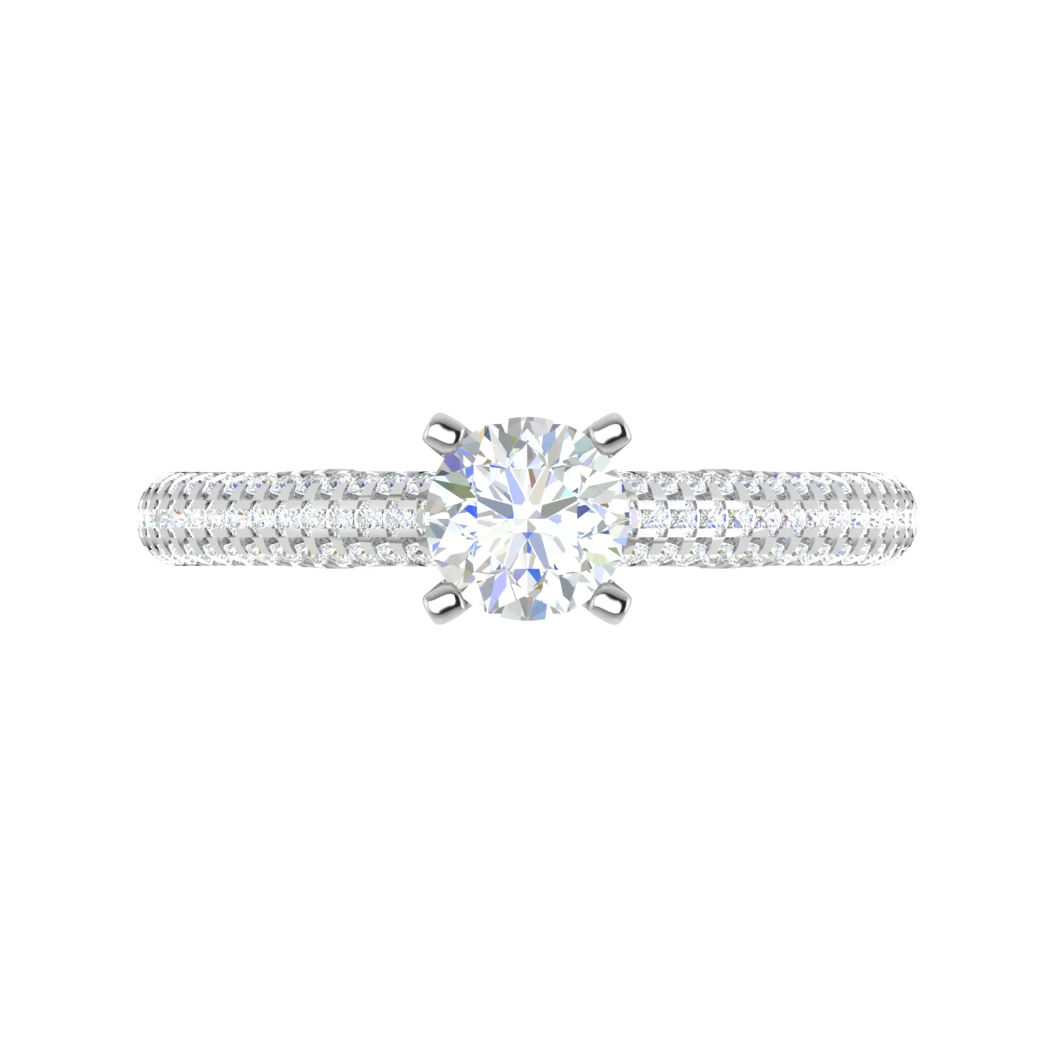 0.30 cts Solitaire Split Shank Diamond Platinum Ring JL PT RP RD 189