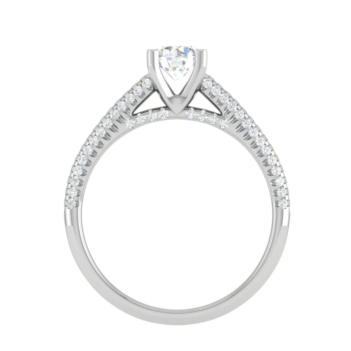 0.30 cts Solitaire Split Shank Diamond Platinum Ring JL PT RP RD 189