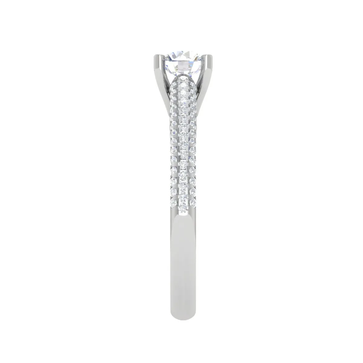 0.30 cts Solitaire Split Shank Diamond Platinum Ring JL PT RP RD 189