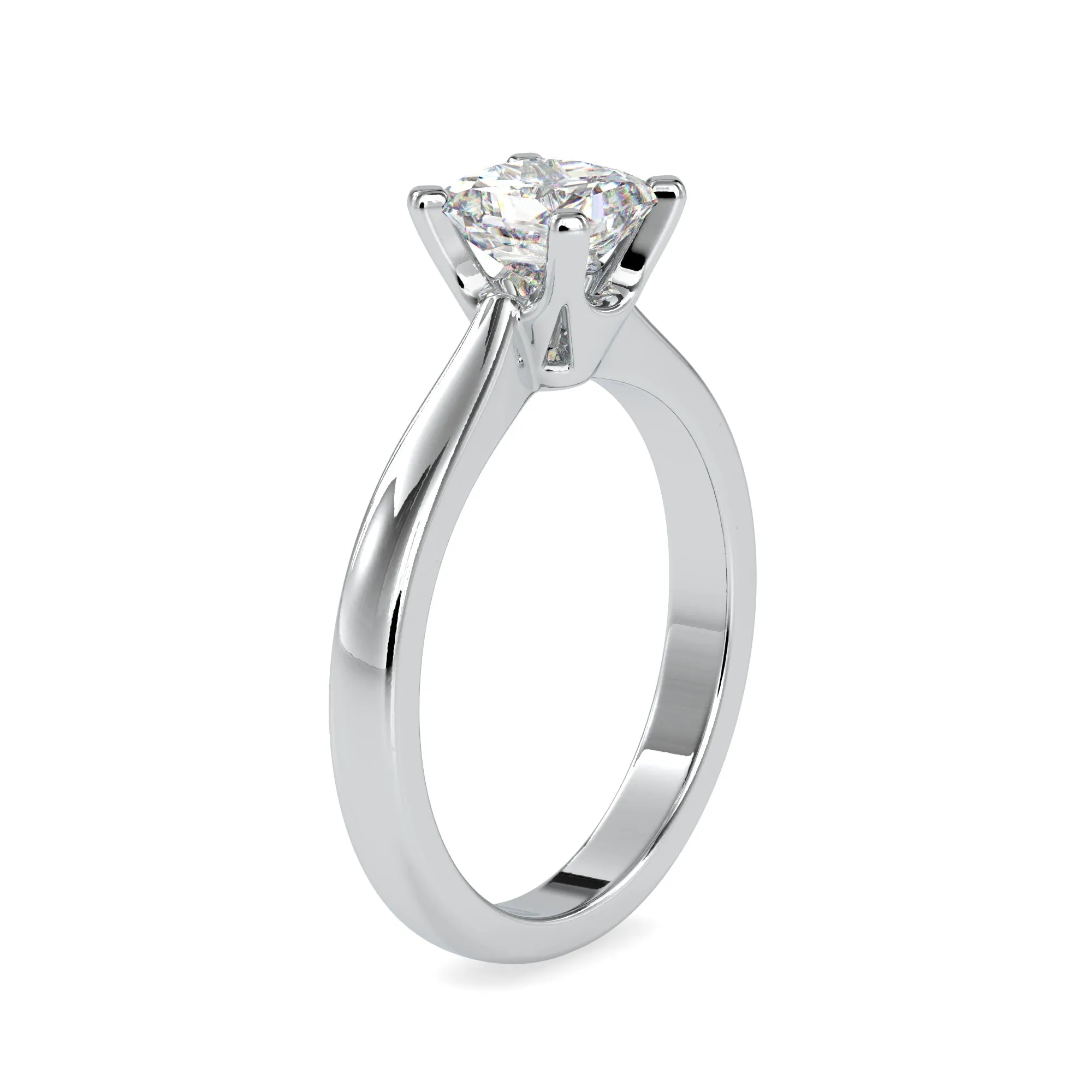 0.30cts. Princess Cut Diamond Solitaire Platinum Engagement Ring JL PT 0065-A