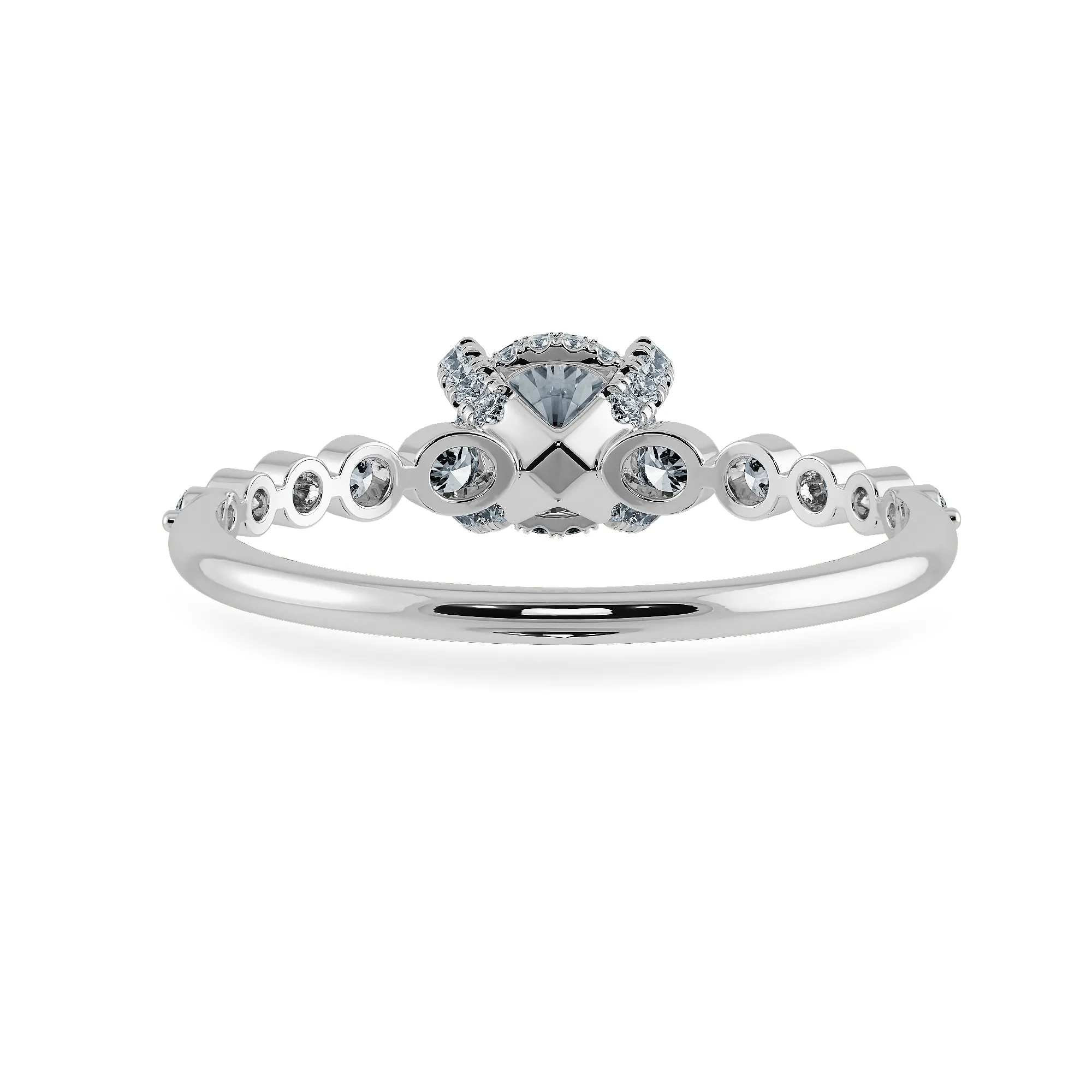 0.30cts Solitaire Diamond Accents Platinum Ring JL PT 1202