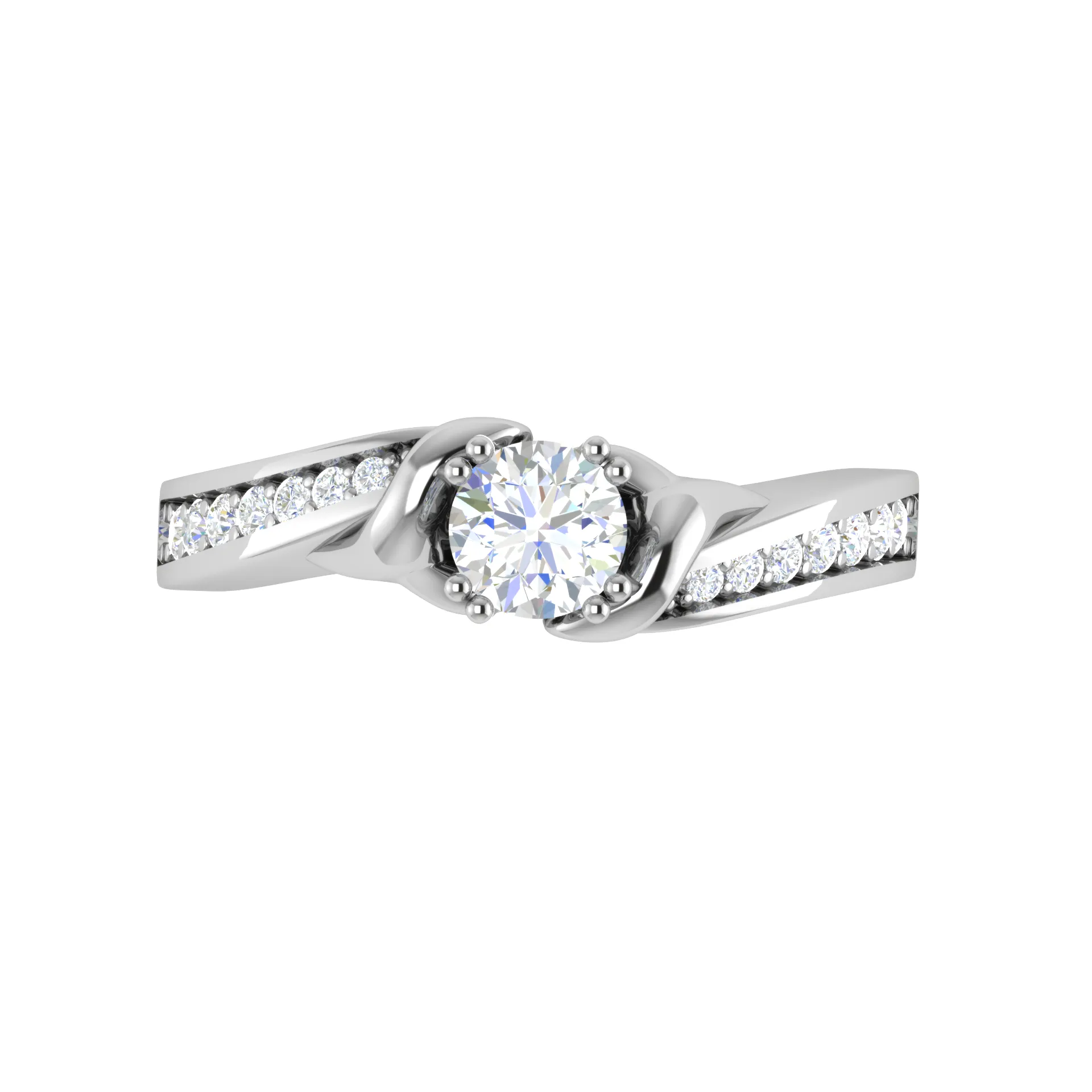 0.30cts Solitaire Diamond Shank Platinum Ring JL PT JRW1557MM