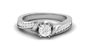 0.30cts Solitaire Diamond Shank Platinum Ring JL PT JRW1557MM