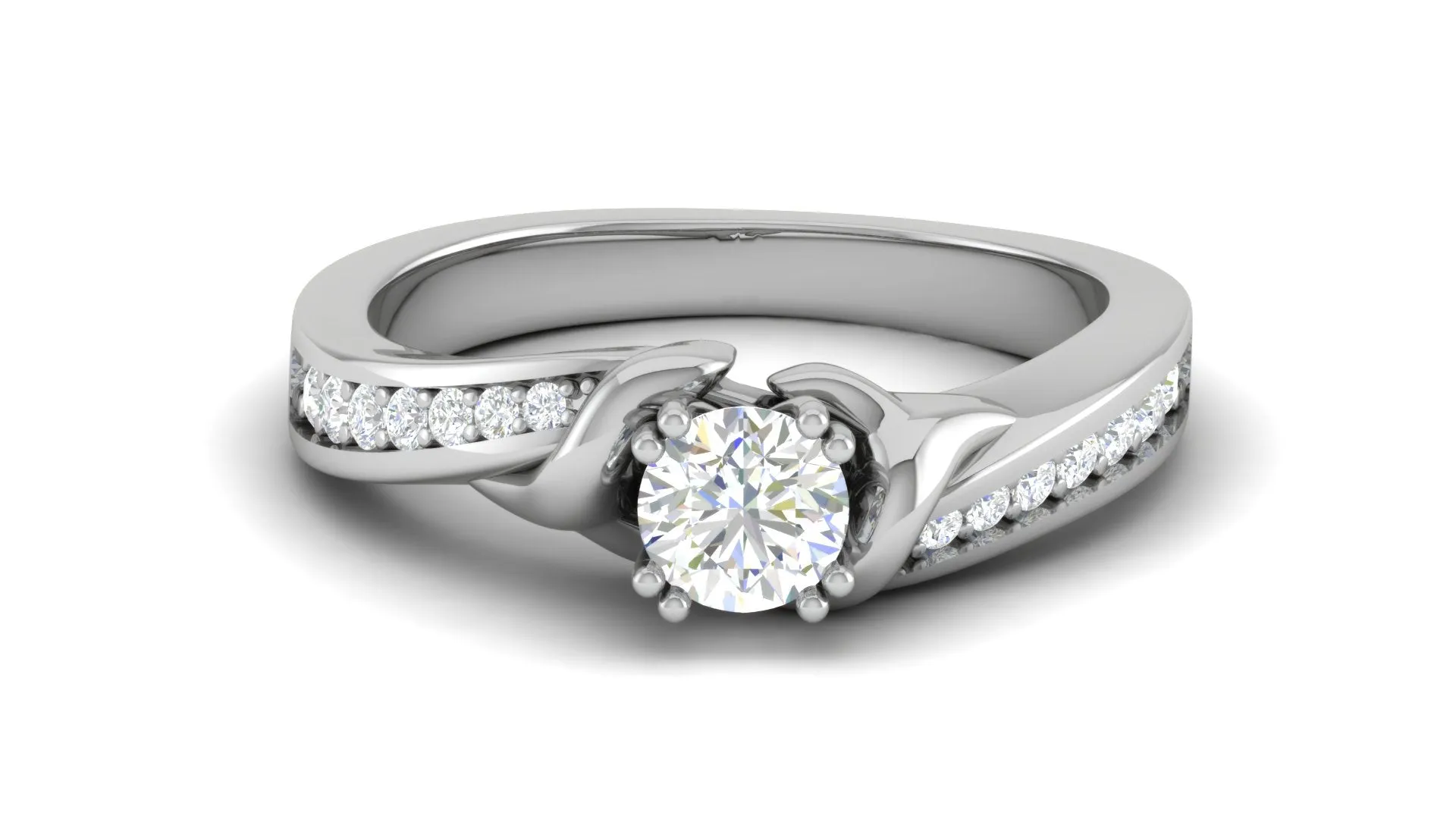 0.30cts Solitaire Diamond Shank Platinum Ring JL PT JRW1557MM