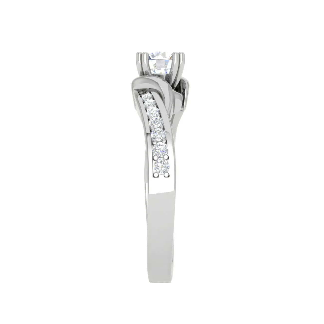 0.30cts Solitaire Diamond Shank Platinum Ring JL PT JRW1557MM
