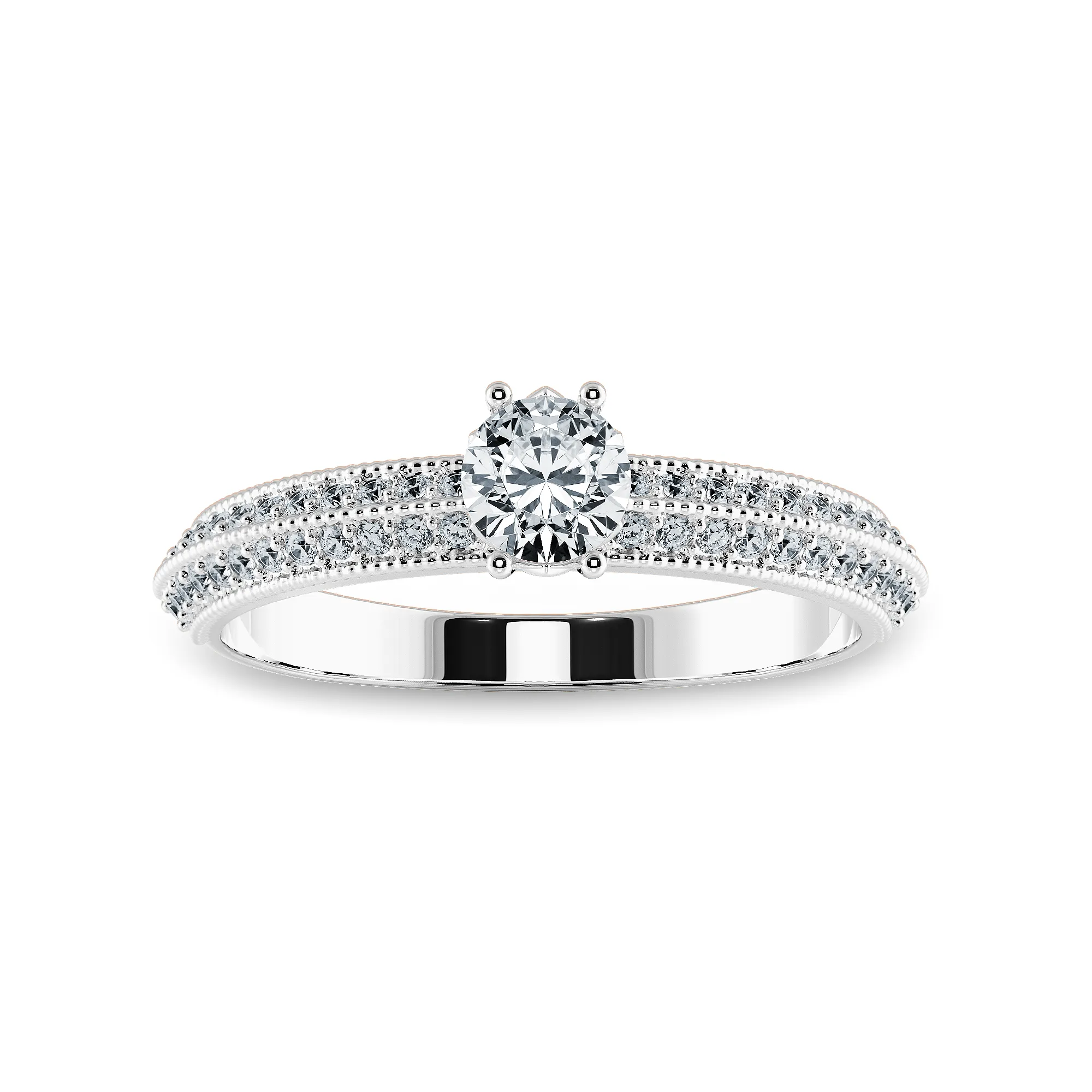 0.30cts Solitaire Diamond Split Shank Platinum Ring JL PT 1185