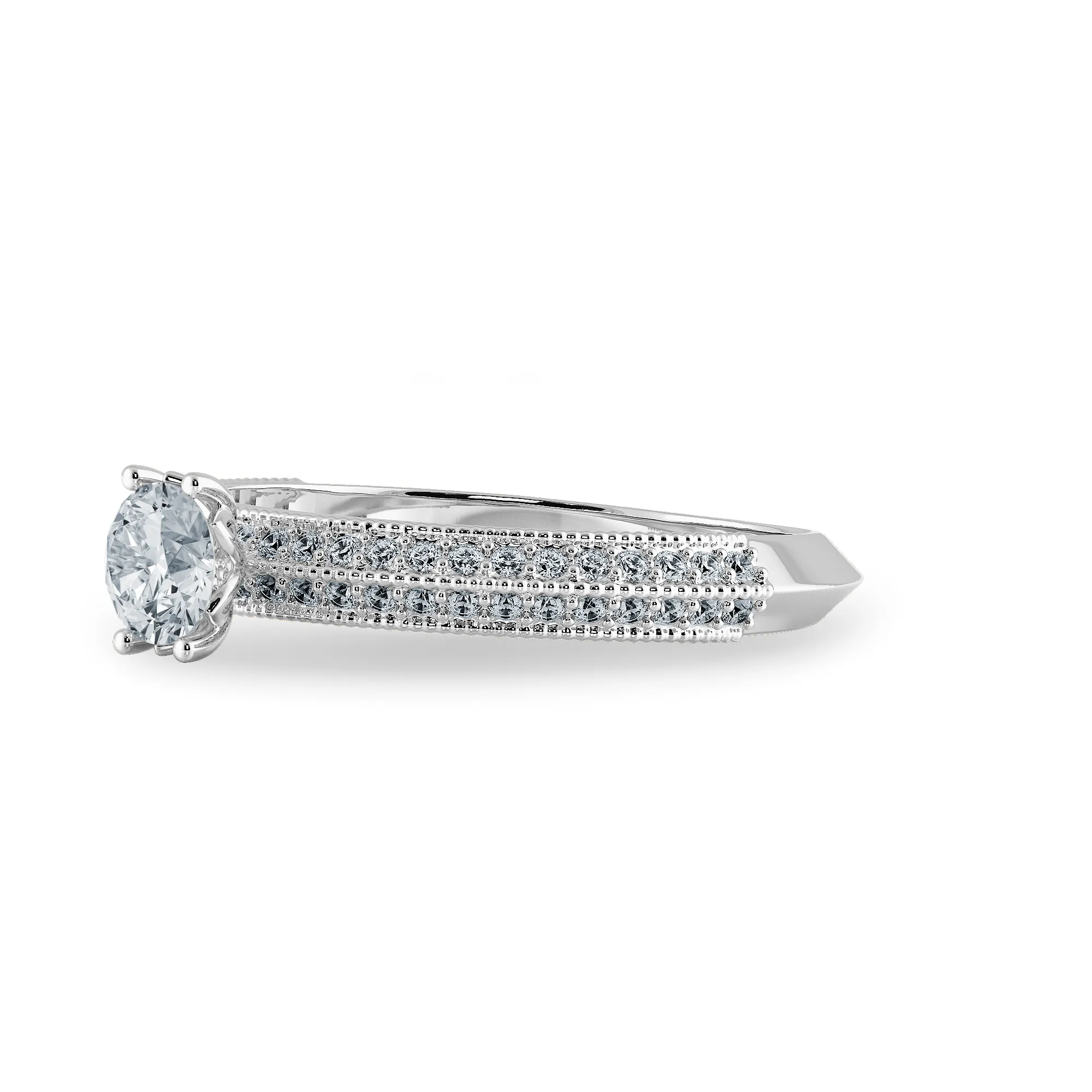 0.30cts Solitaire Diamond Split Shank Platinum Ring JL PT 1185
