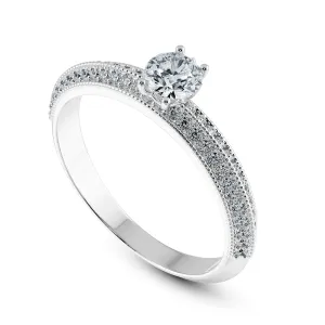 0.30cts Solitaire Diamond Split Shank Platinum Ring JL PT 1185