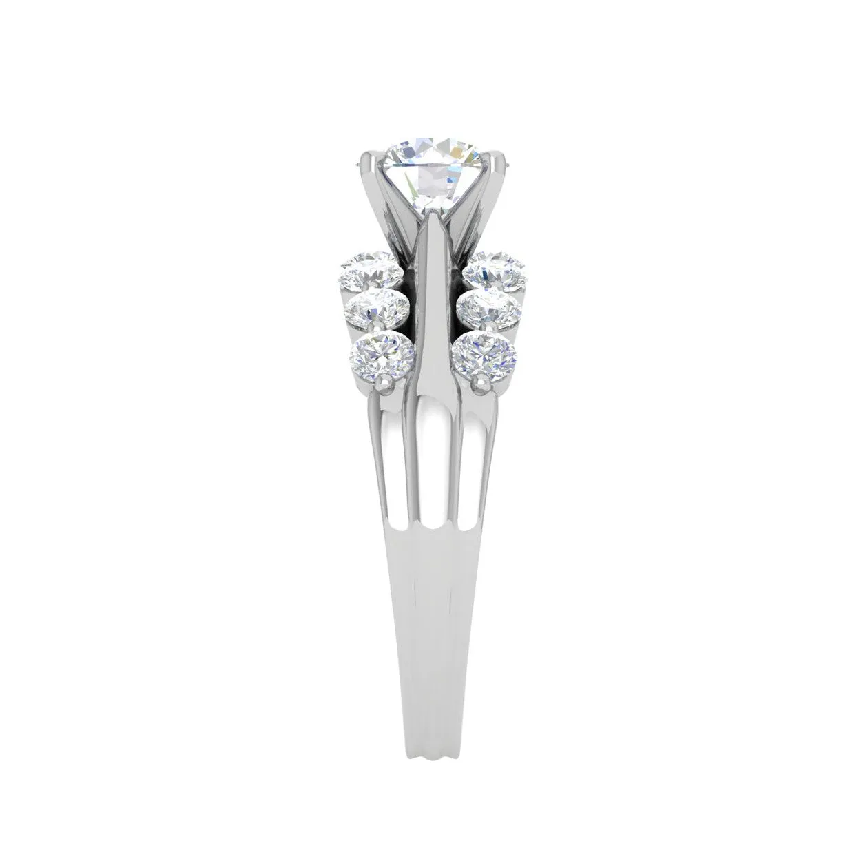 0.30cts Solitaire Diamond Split Shank Platinum Ring JL PT WB5665E
