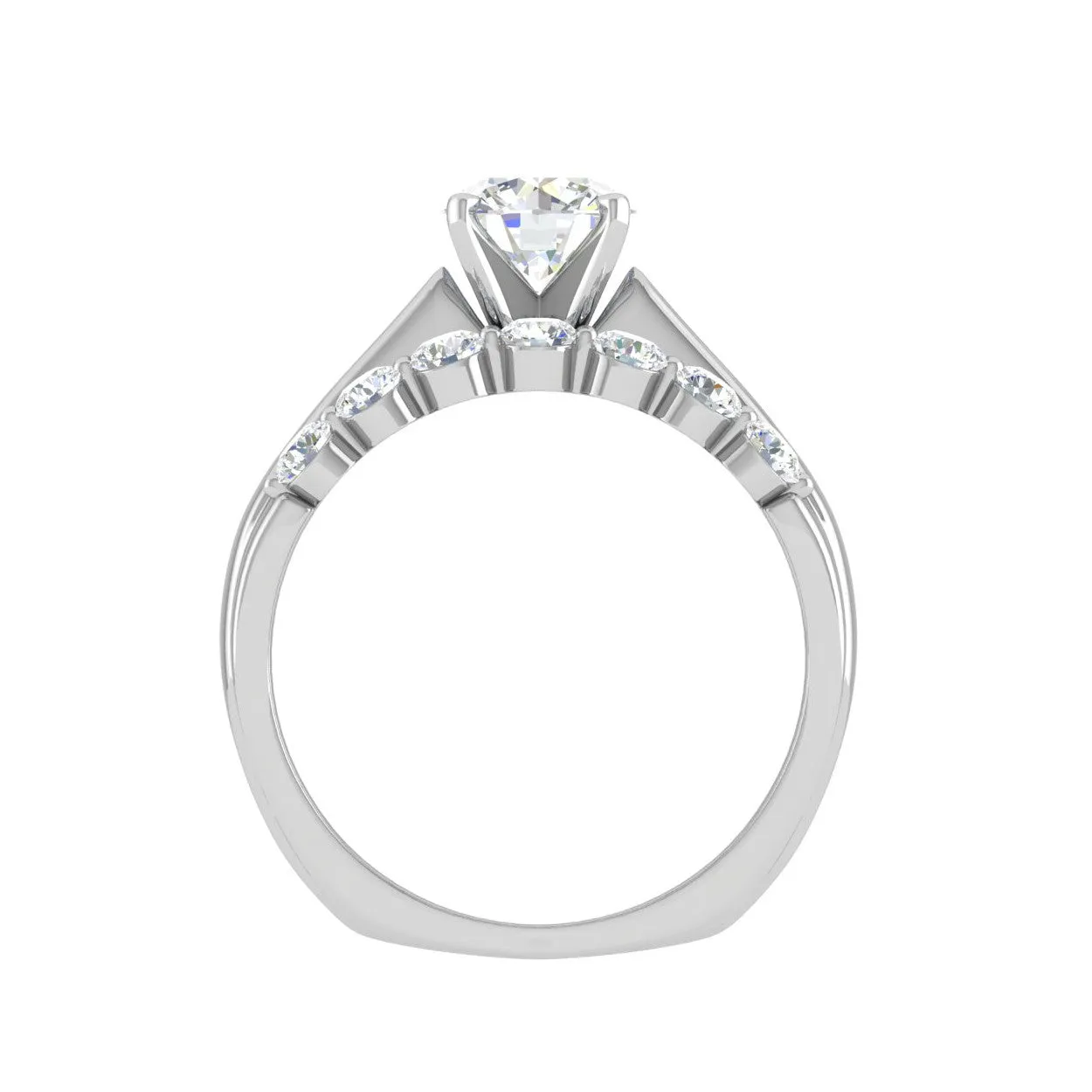 0.30cts Solitaire Diamond Split Shank Platinum Ring JL PT WB5665E
